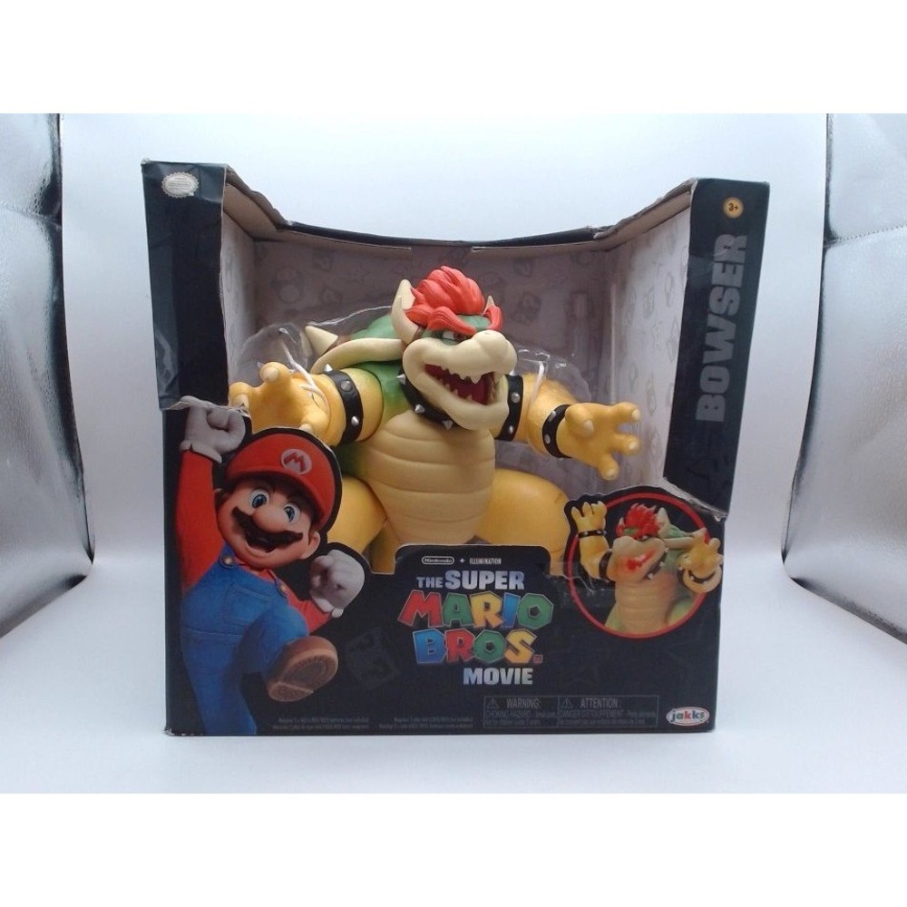 Nintendo Super Mario Bros.Movie Bowser Figure with Fire Breathing Effect, BNIB
